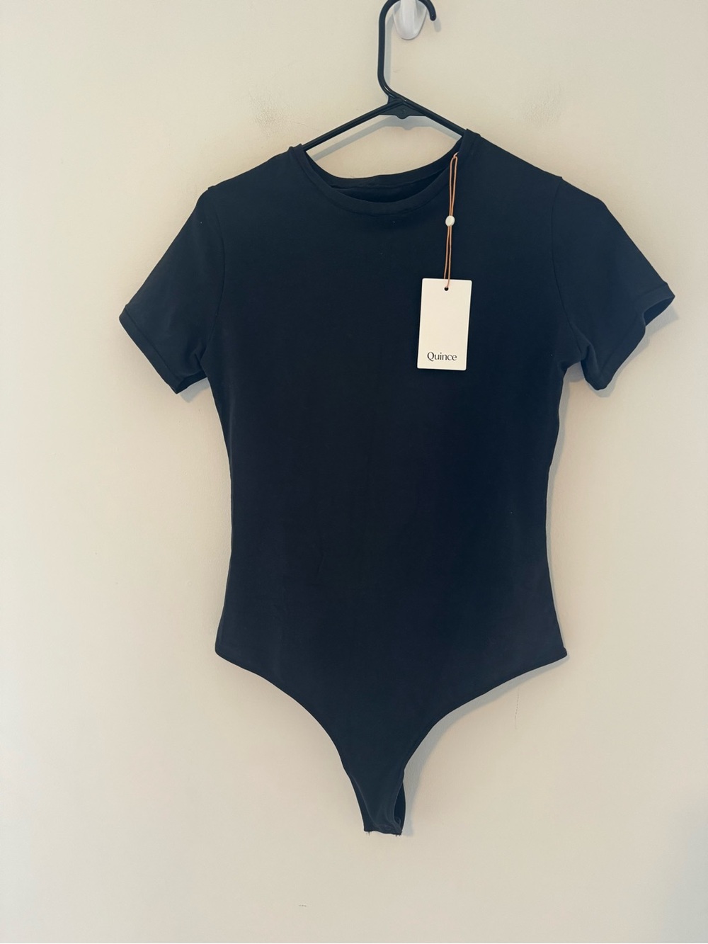 NWT Quince Second Skin T-Shirt Bodysuit black medium - Picture 5 of 9